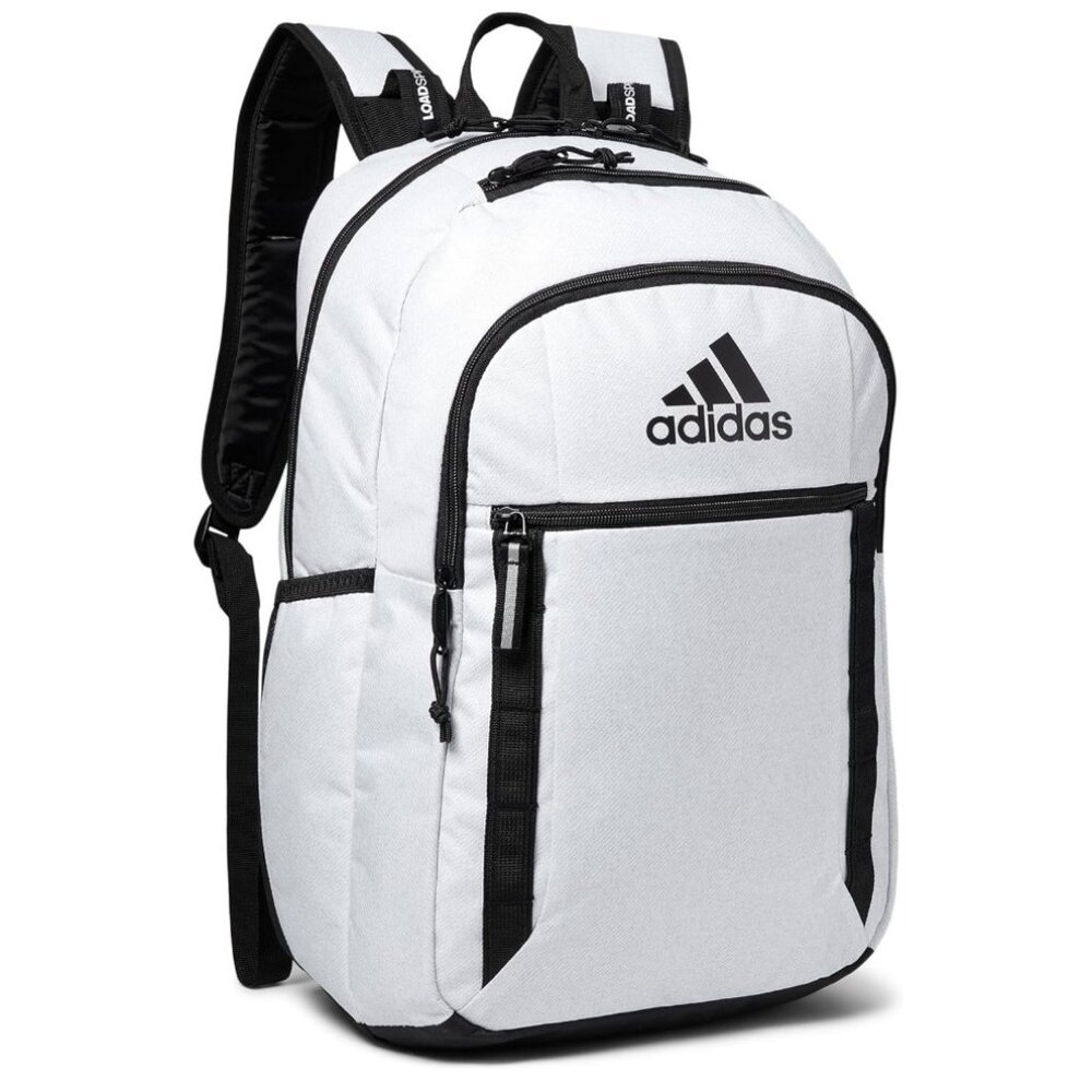 New! Adidas Excel 7 Backpack Twill White/Black for 16" Laptop Storage
